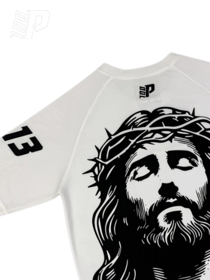 Rashguard Manches Courtes – 100Pitié "4:13" | Vêtement Combat Chrétien
