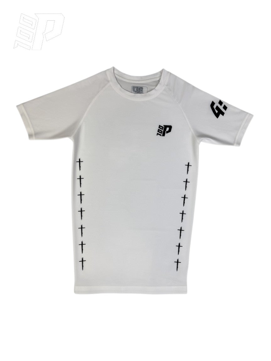 Rashguard Manches Courtes – 100Pitié "4:13" | Vêtement Combat Chrétien
